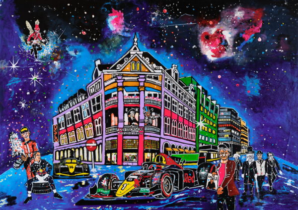 Midnight in Valen City – kunsttrykk av Ole Bjørn Valen