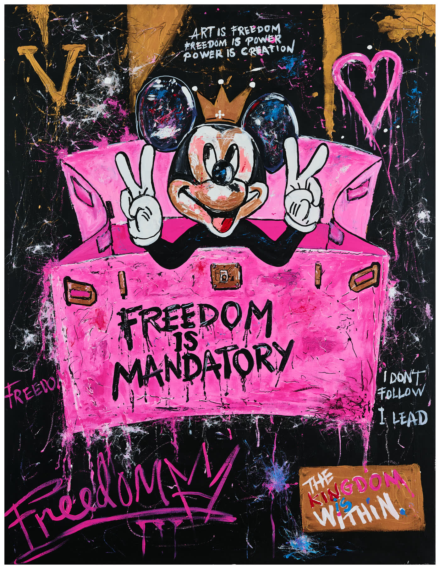 Freedom is Mandatory No Rules, kunsttrykk av Ole Bjørn Valen